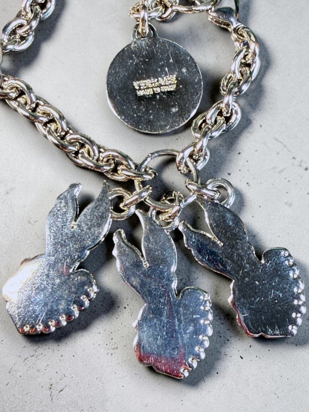 Versace Rare Vintage Medusa Bunny Rabbit Enamel Charm Bracelet with COA - Picture 7 of 9